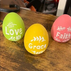 3 Decorative Egg Accent - Home Accents Decor